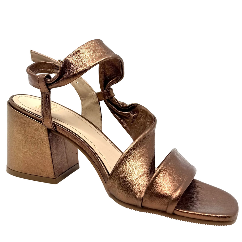 Piazza Grande Block Sandals Lumina Soft Bronze