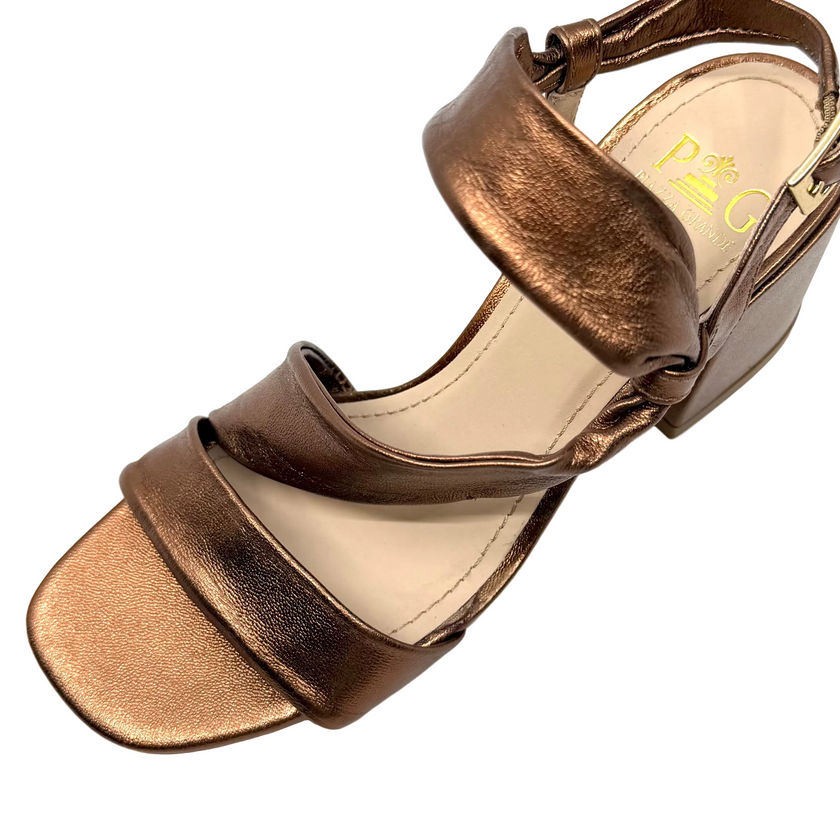 Piazza Grande Block Sandals Lumina Soft Bronze