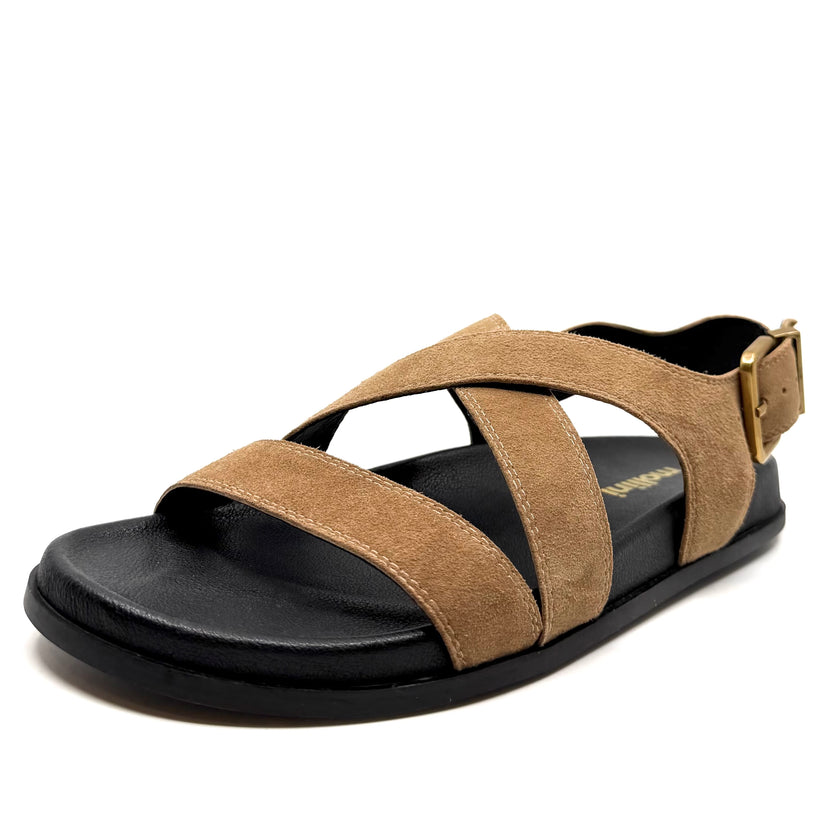 Mollini Halleya Coffee Suede/ Black Sole Sandals