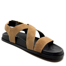 Load image into Gallery viewer, Mollini Halleya Coffee Suede/ Black Sole Sandals
