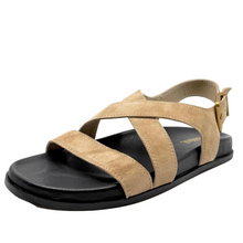 Load image into Gallery viewer, Mollini Halleya Camel Suede/ Black Sole Sandals
