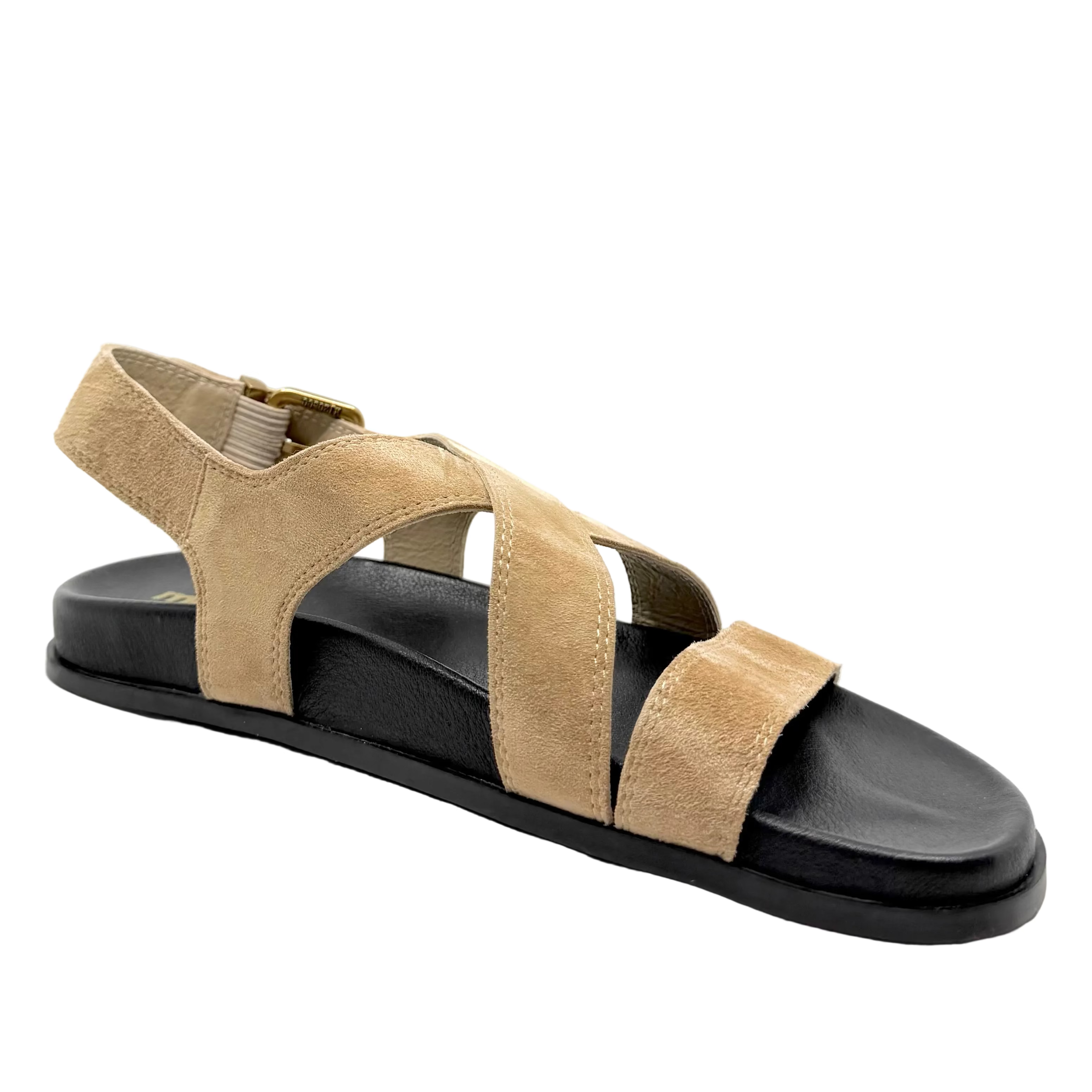 Mollini Halleya Camel Suede/ Black Sole Sandals