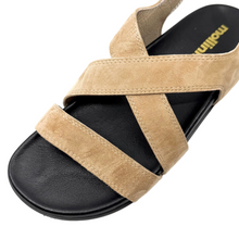 Load image into Gallery viewer, Mollini Halleya Camel Suede/ Black Sole Sandals

