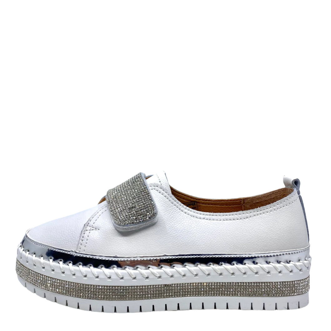 Just Bee Candi White Leather