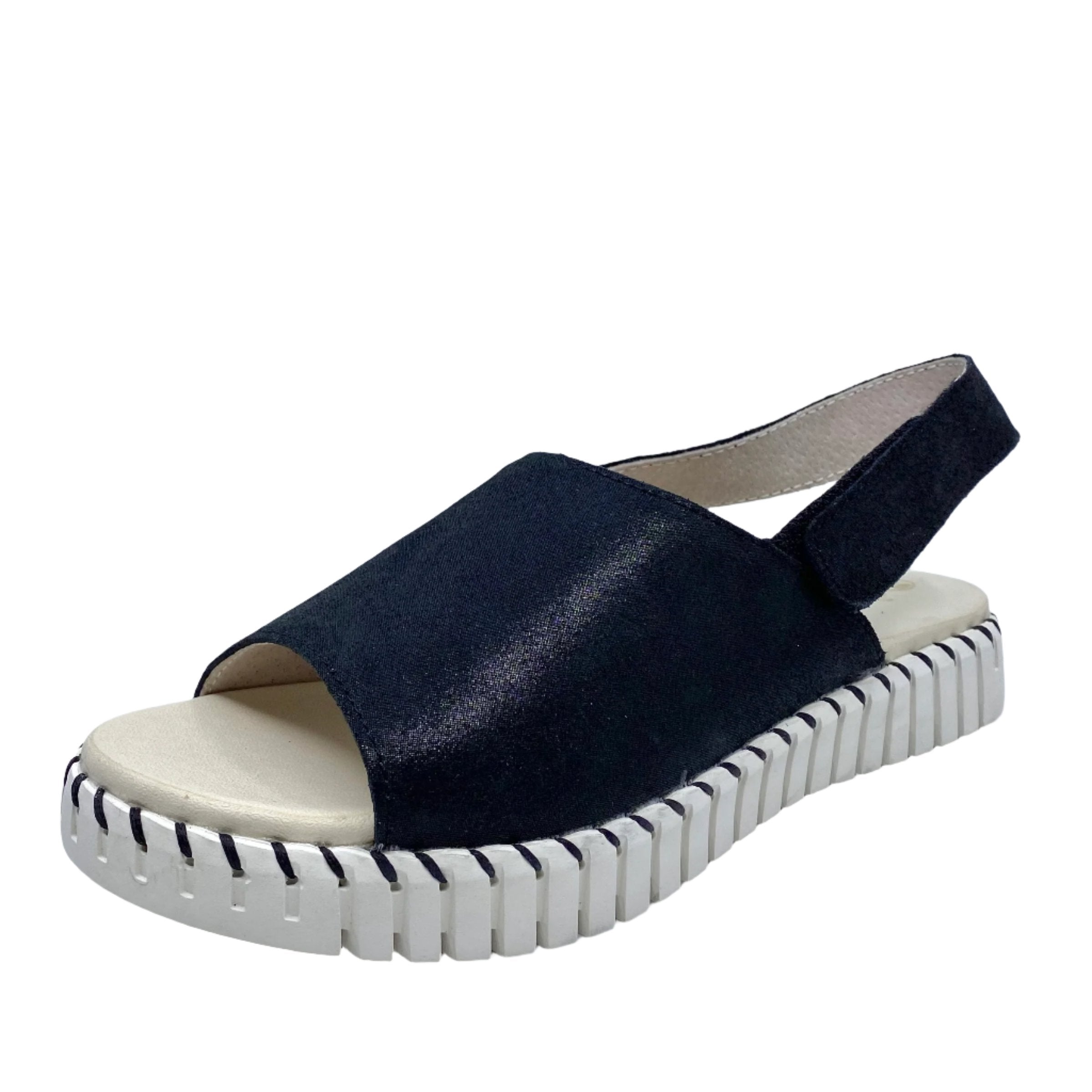 Just Bee Caves Black Shimmer Leather