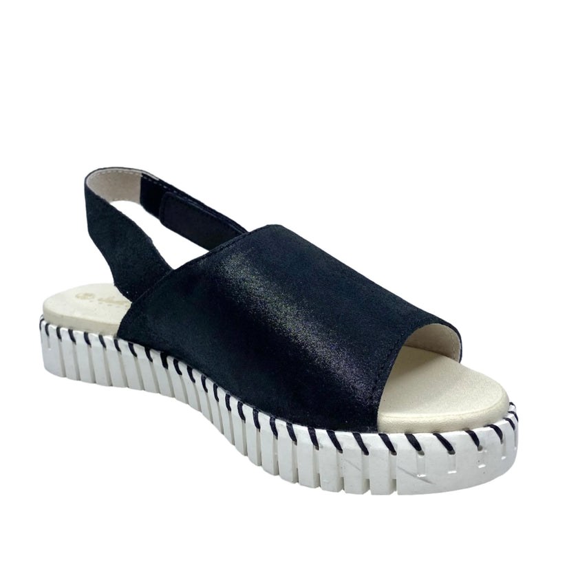 Just Bee Caves Black Shimmer Leather