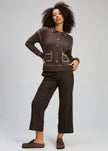 Zaket & Plover Tailored Cardi Cocoa