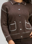 Zaket & Plover Tailored Cardi Cocoa