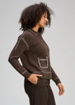 Zaket & Plover Tailored Cardi Cocoa