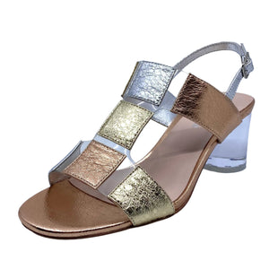 Django & Juliette Seymour Gold Metallic Multi Leather