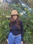 Cinnamon Creations Straw Fedora Hat Multi