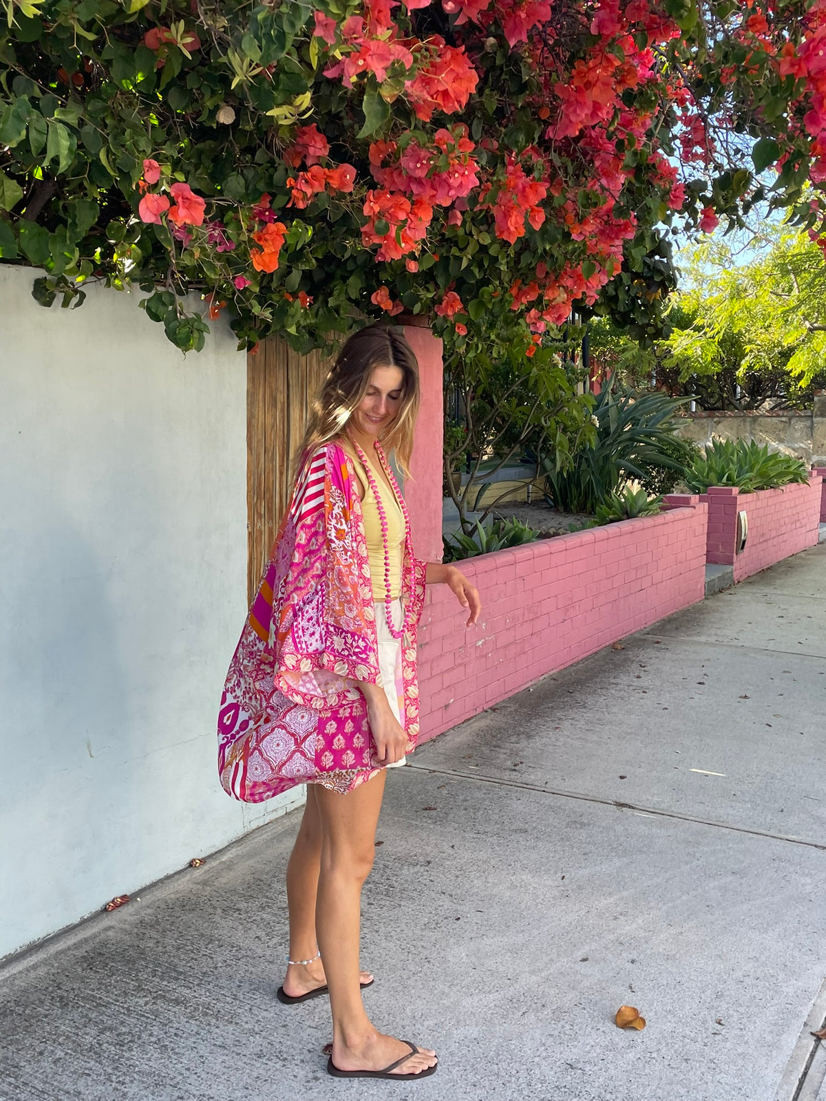 Anna Chandler Kimono Jaipur Pink
