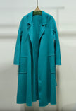 I'm Francis Merino Wool Long Coat Turquoise