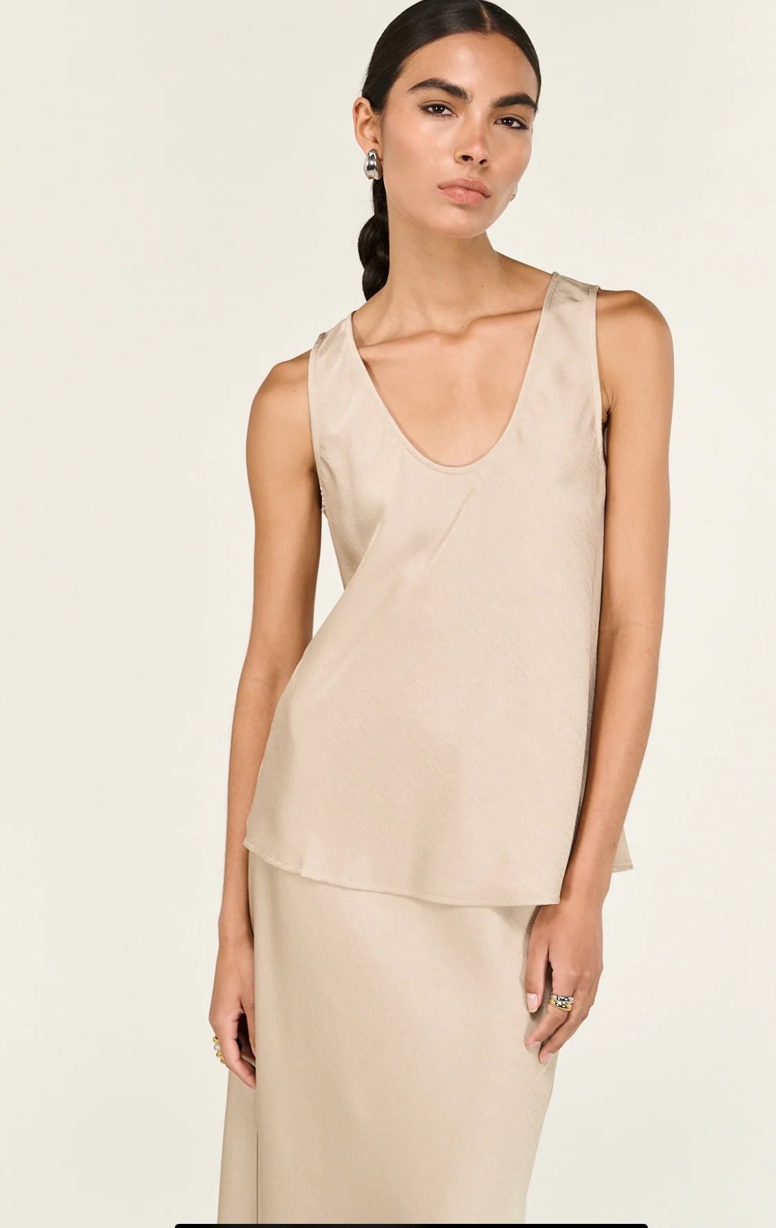 Staple The Label Dusk Bias Tank Champagne