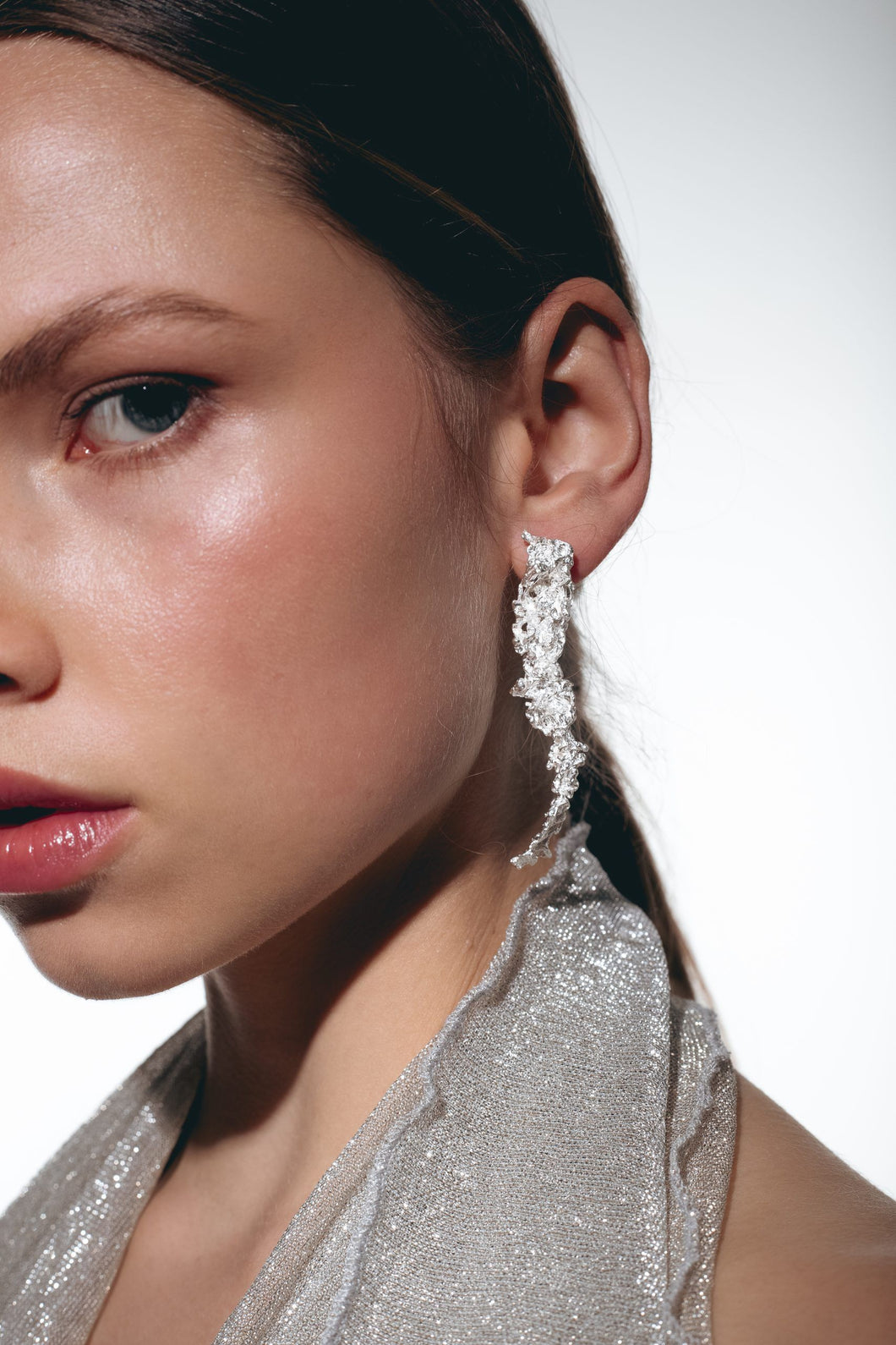 MH Jewellery Studio Siren Long Earrings Silver