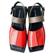 Yuko Imanishi Koto Patent Orange Combo Leather