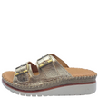 Sala Oasis Slides Gold Metallic Leather