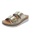Sala Oasis Slides Gold Metallic Leather