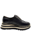 Alfie & Evie Houston Platform Sneaker Black Leather