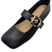 Luna Sole Tash Black Leather Mary Jane