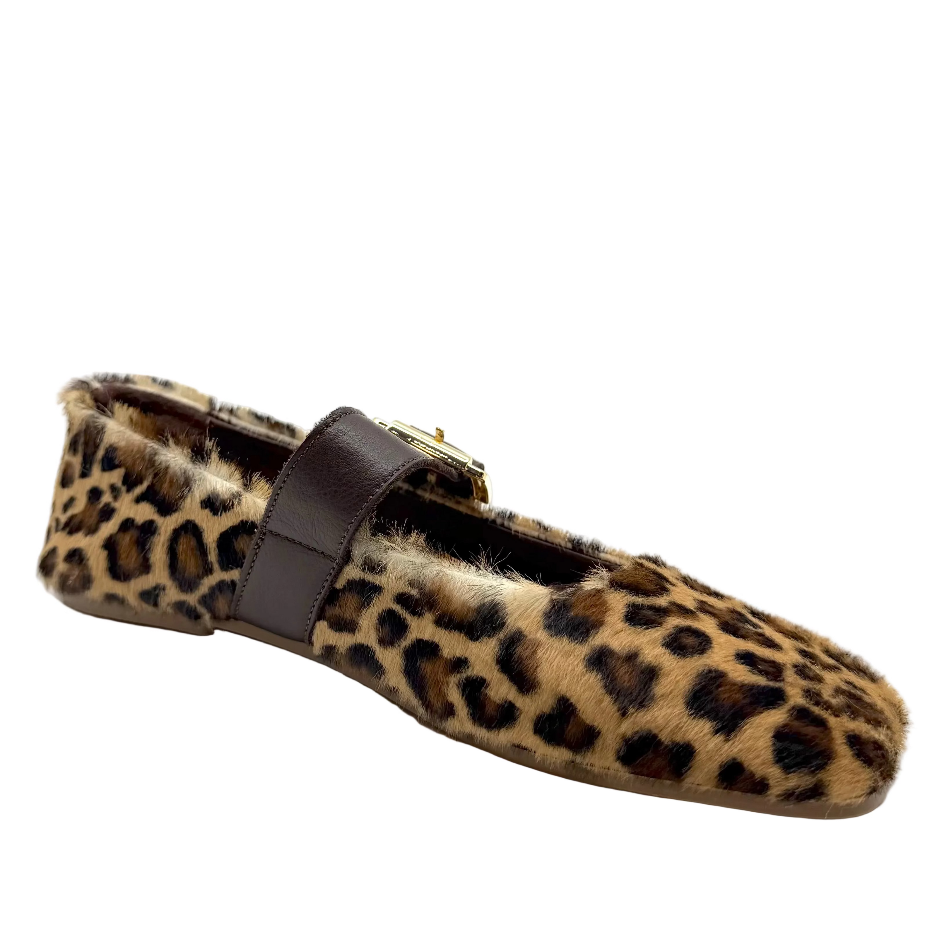 Luna Sole Tash Sand Leopard Pony Mary Jane