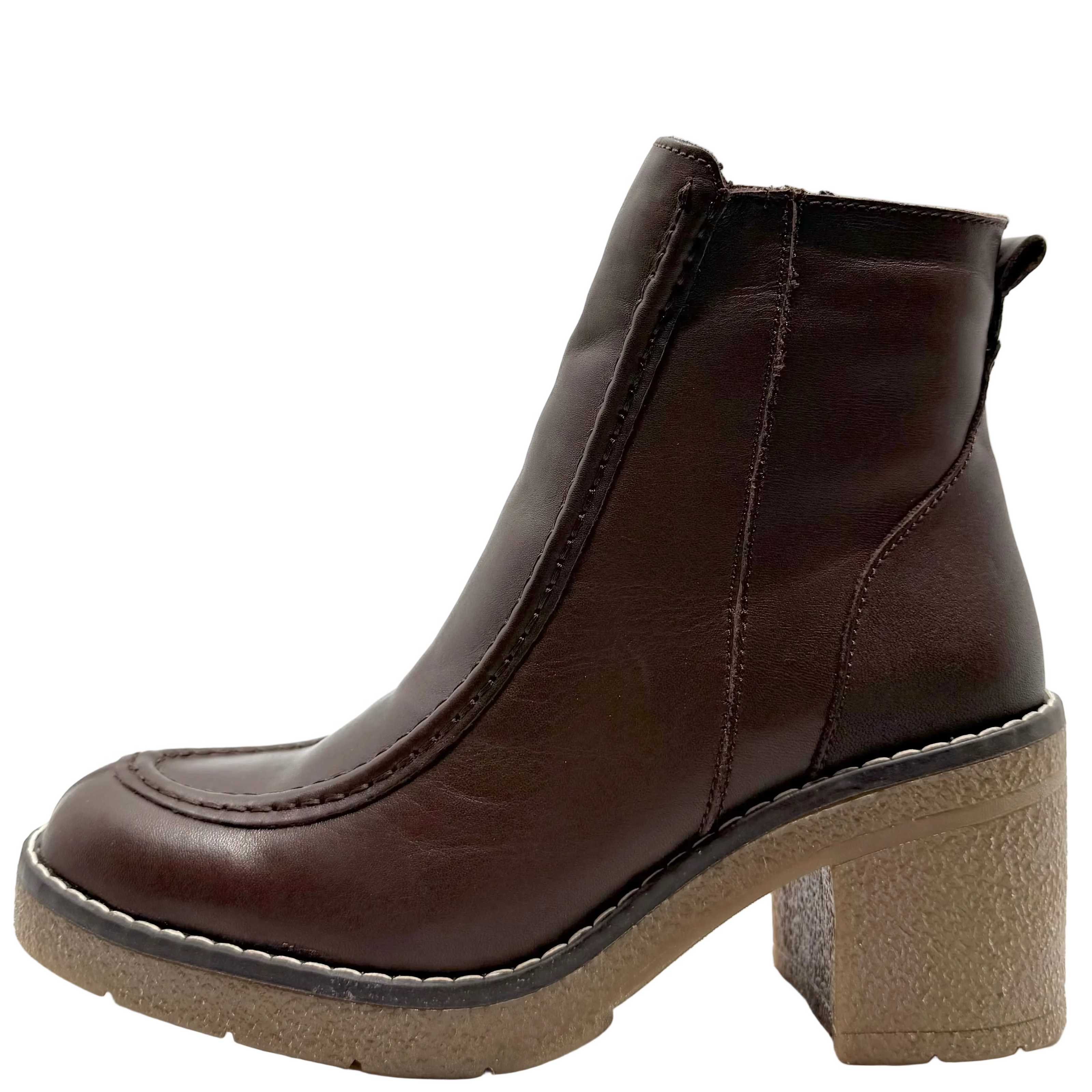 Sala Gem Ankle Boots Praline (Dark Brown) Leather