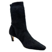 Carrano Knit Furry Sock Boots Vegetal Black