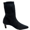 Carrano Knit Furry Sock Boots Vegetal Black