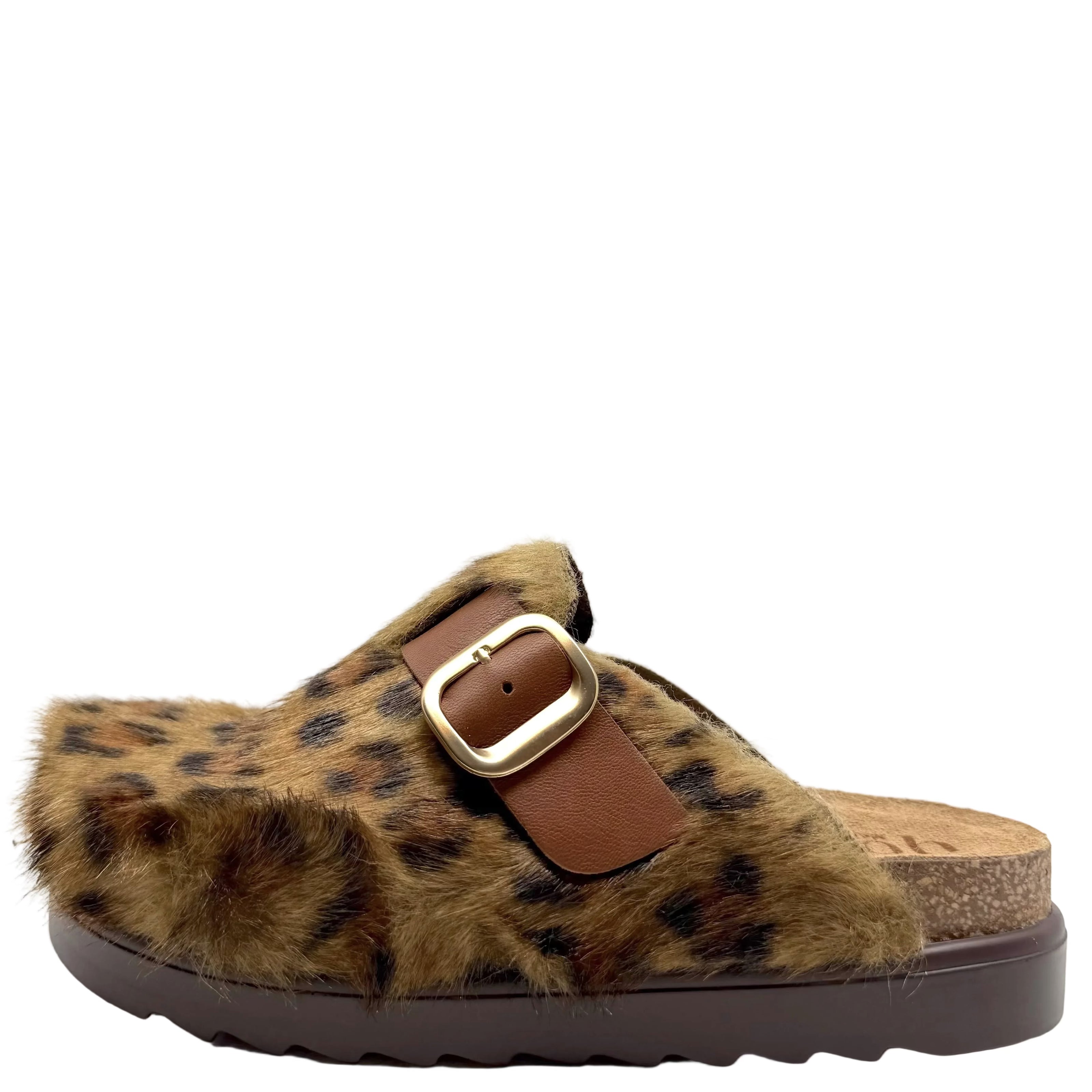 Yokono Tunez 651 Fluffy Mule Leopard