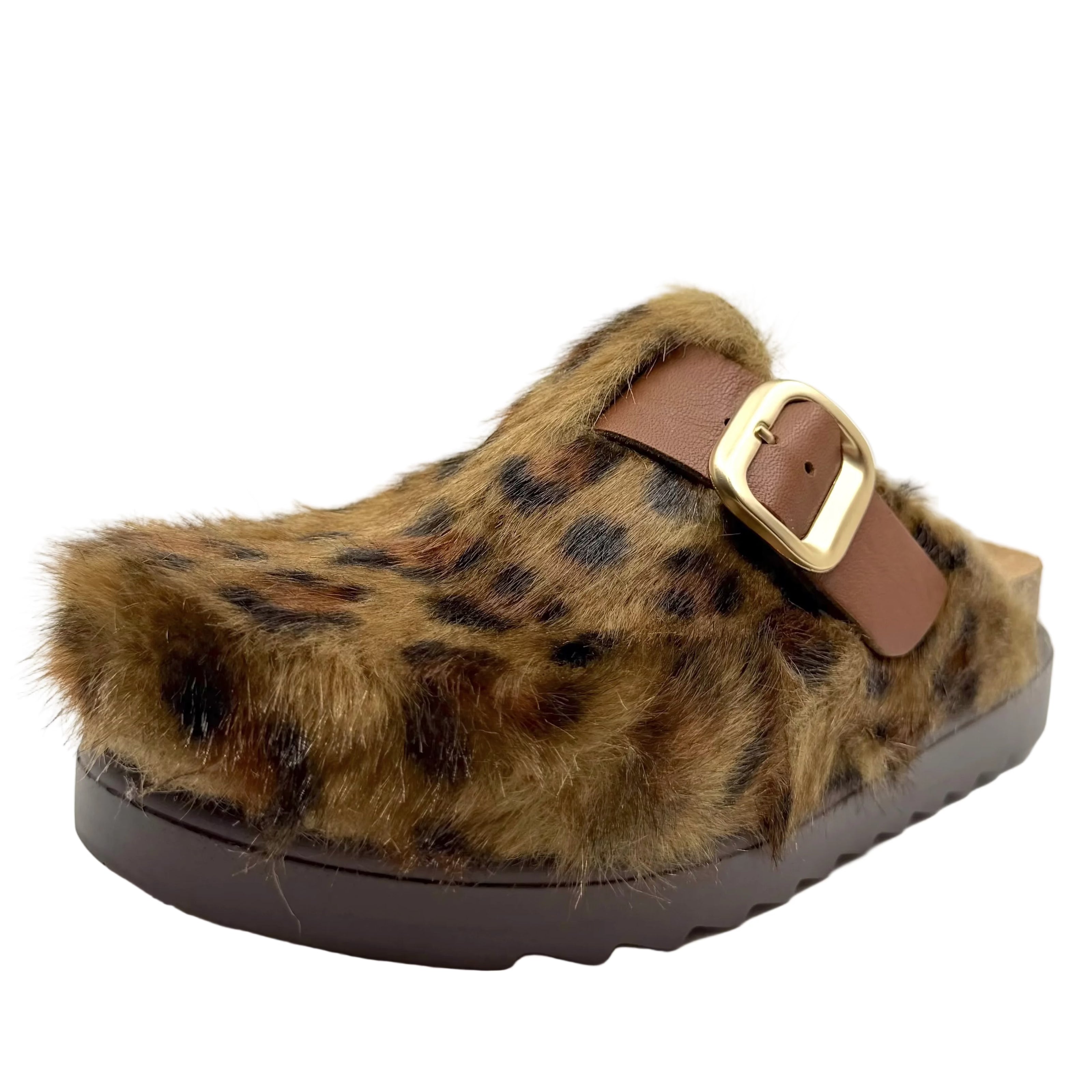 Yokono Tunez 651 Fluffy Mule Leopard