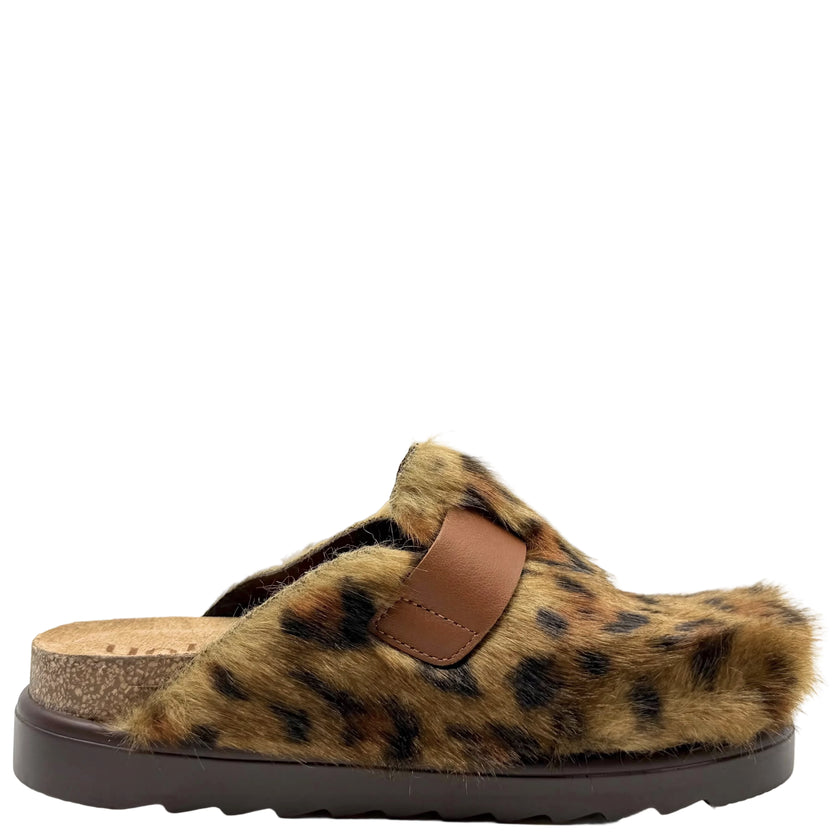 Yokono Tunez 651 Fluffy Mule Leopard