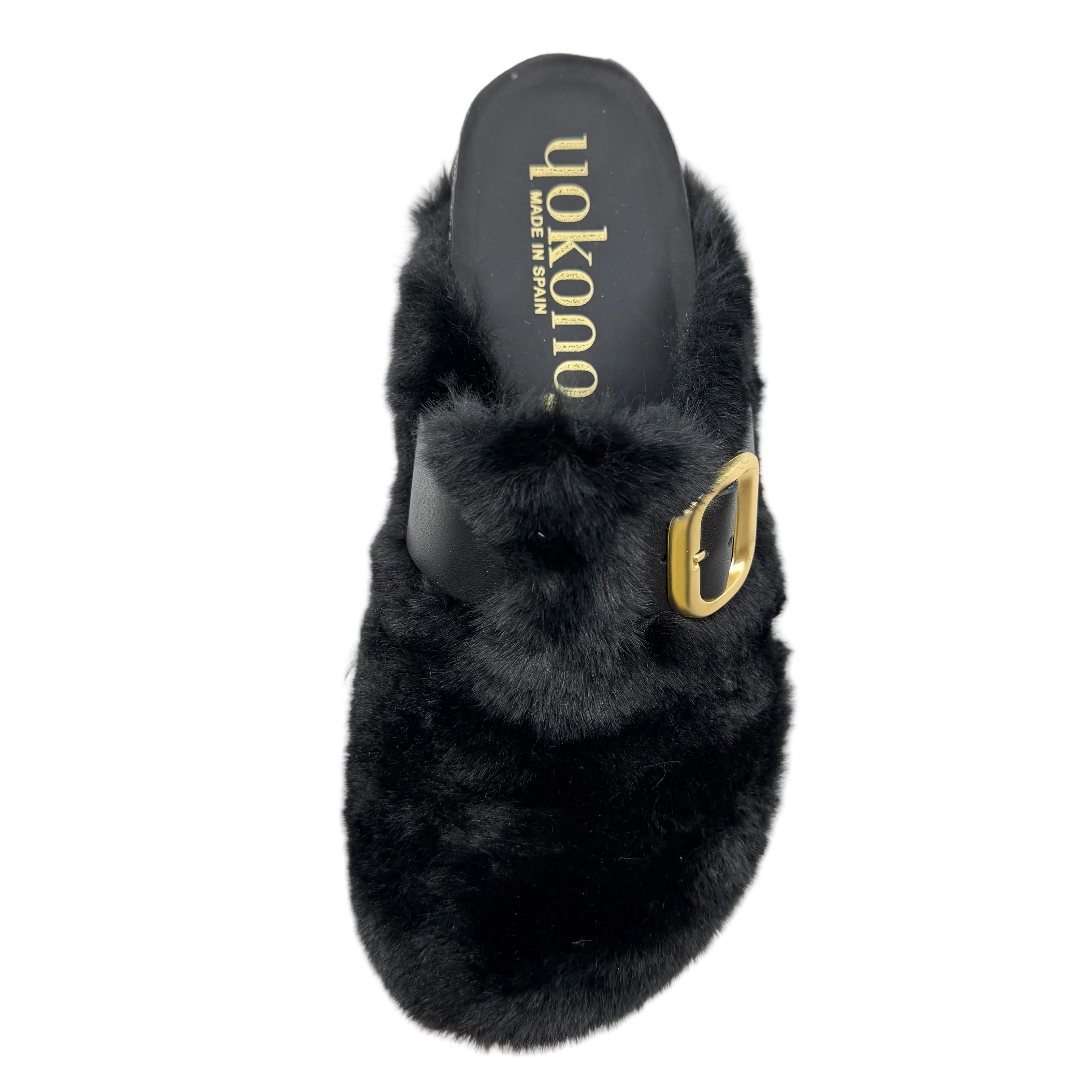 Yokono Tunez 651 Fluffy Mule Black