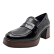 Dorking D9334 Stacked Loafer Black