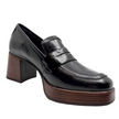 Dorking D9334 Stacked Loafer Black