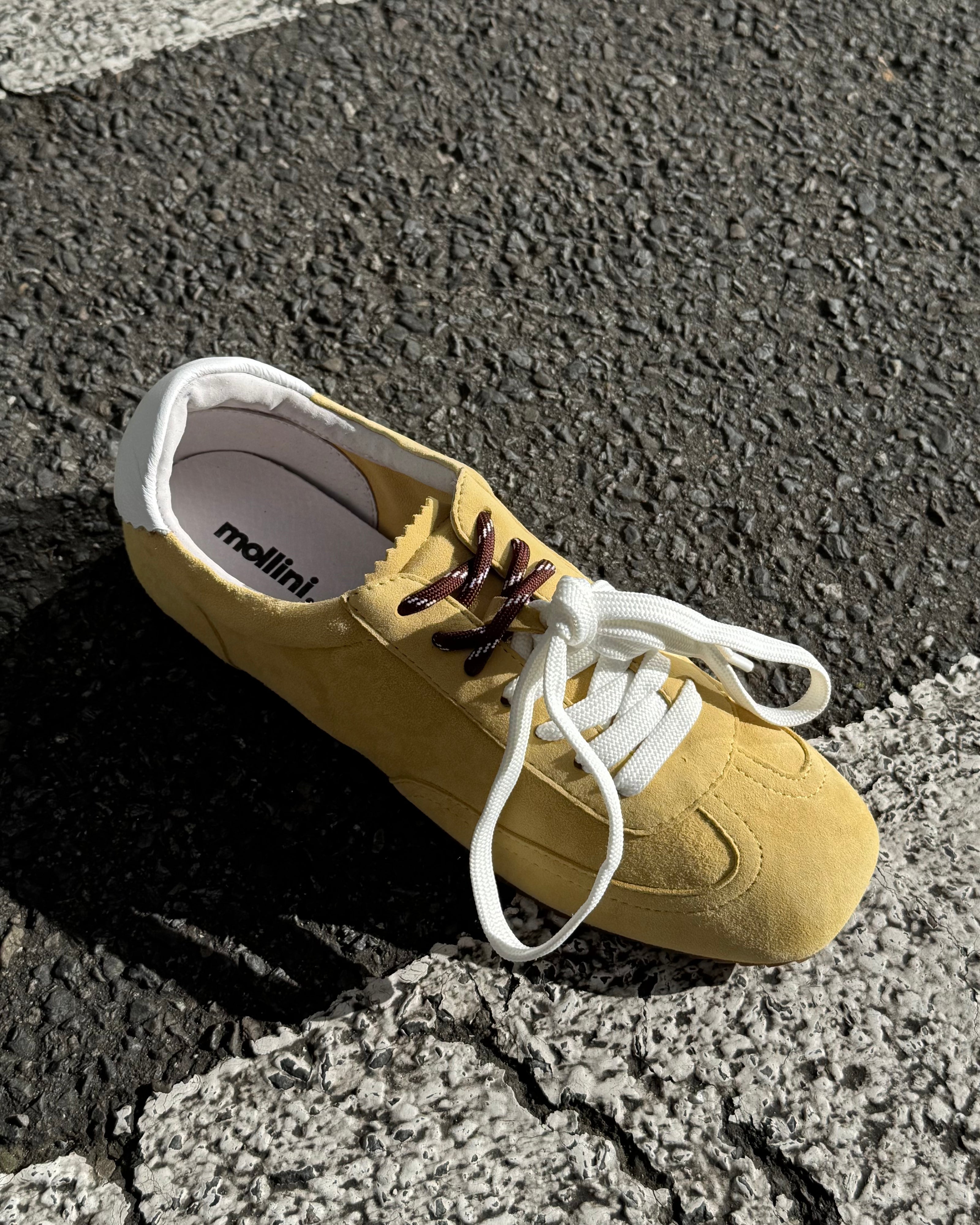 Mollini Liloa Sneakers Lemon/ White Suede Leather