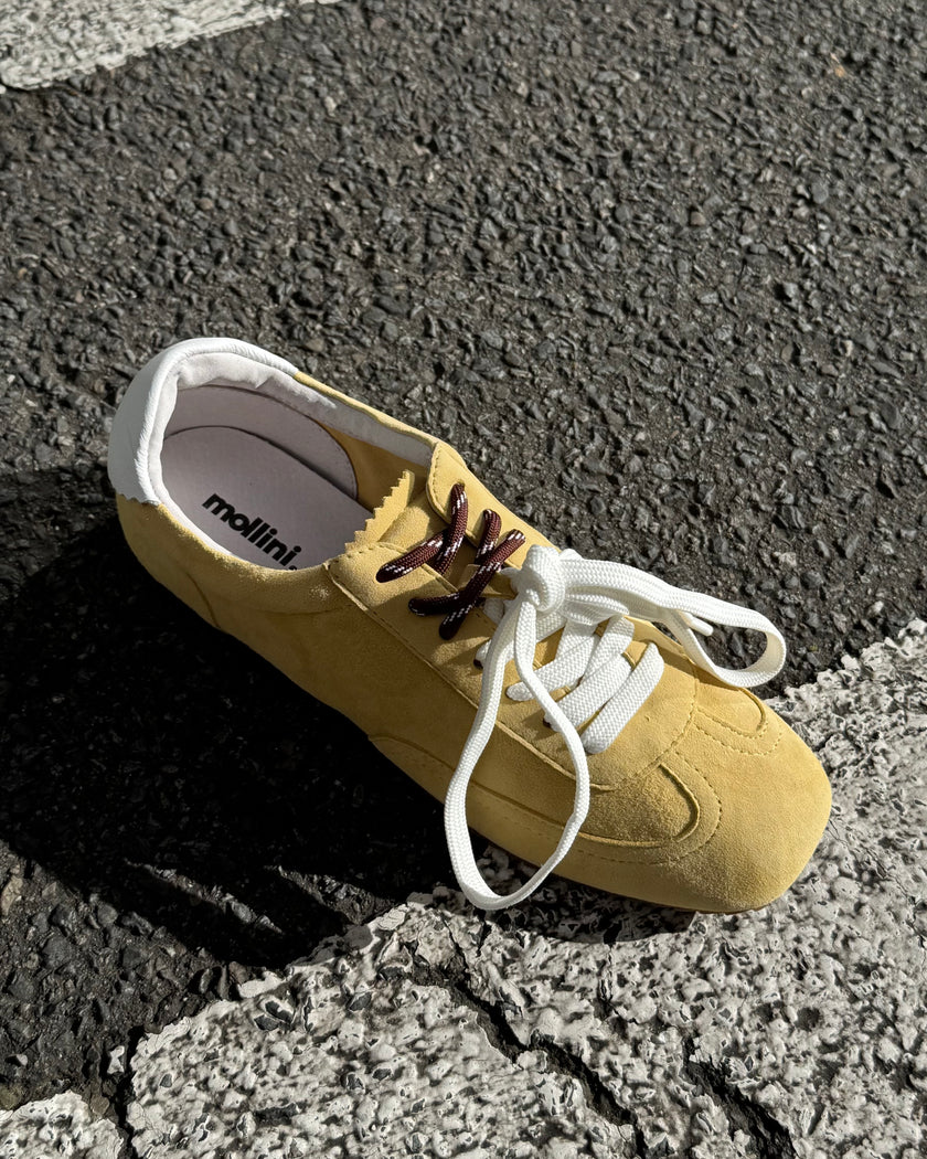 Mollini Liloa Sneakers Lemon/ White Suede Leather