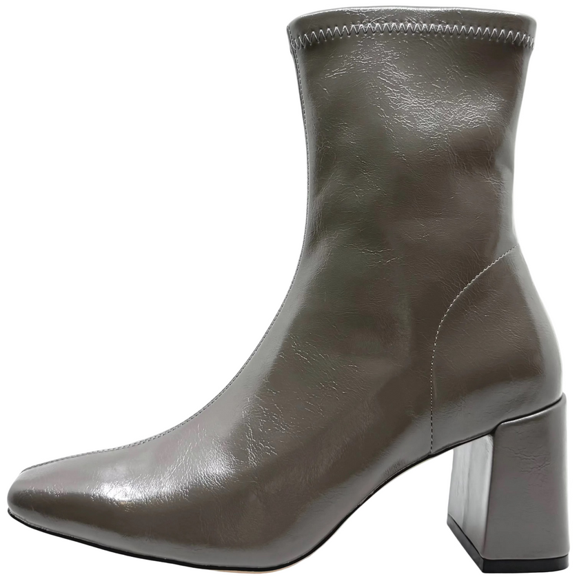 Mollini Wilara Ankle Boot Charcoal Stretch Smooth