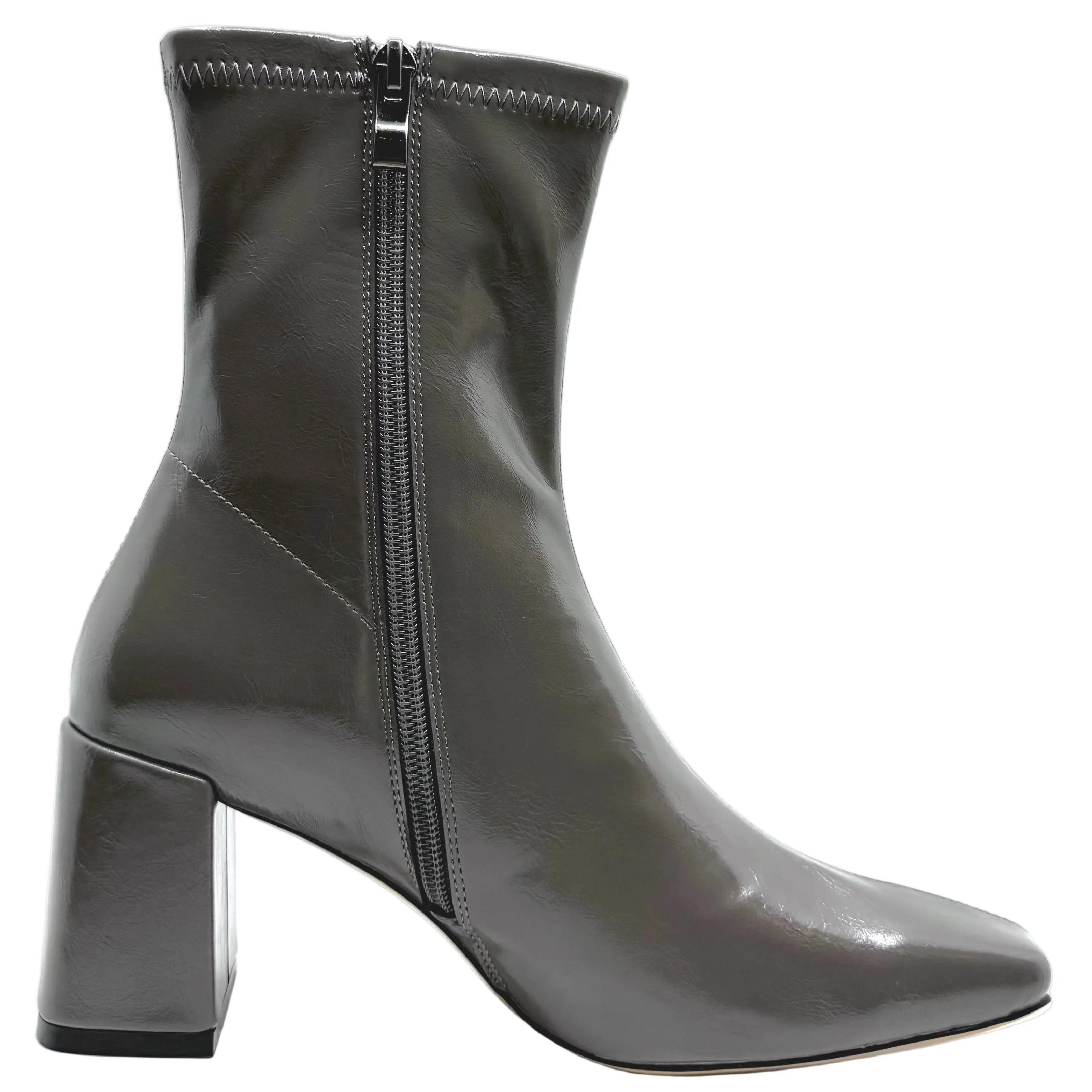 Mollini Wilara Ankle Boot Charcoal Stretch Smooth