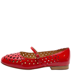Top End Millo New Red Patent Leather Flats