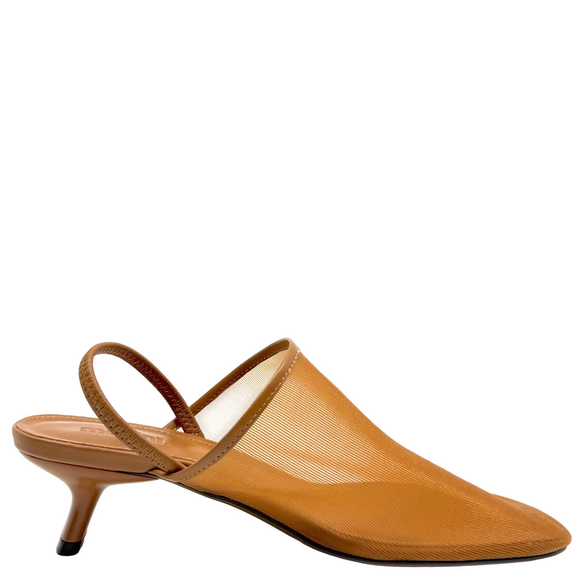 Mollini Ican Mesh Leather Heels Tan
