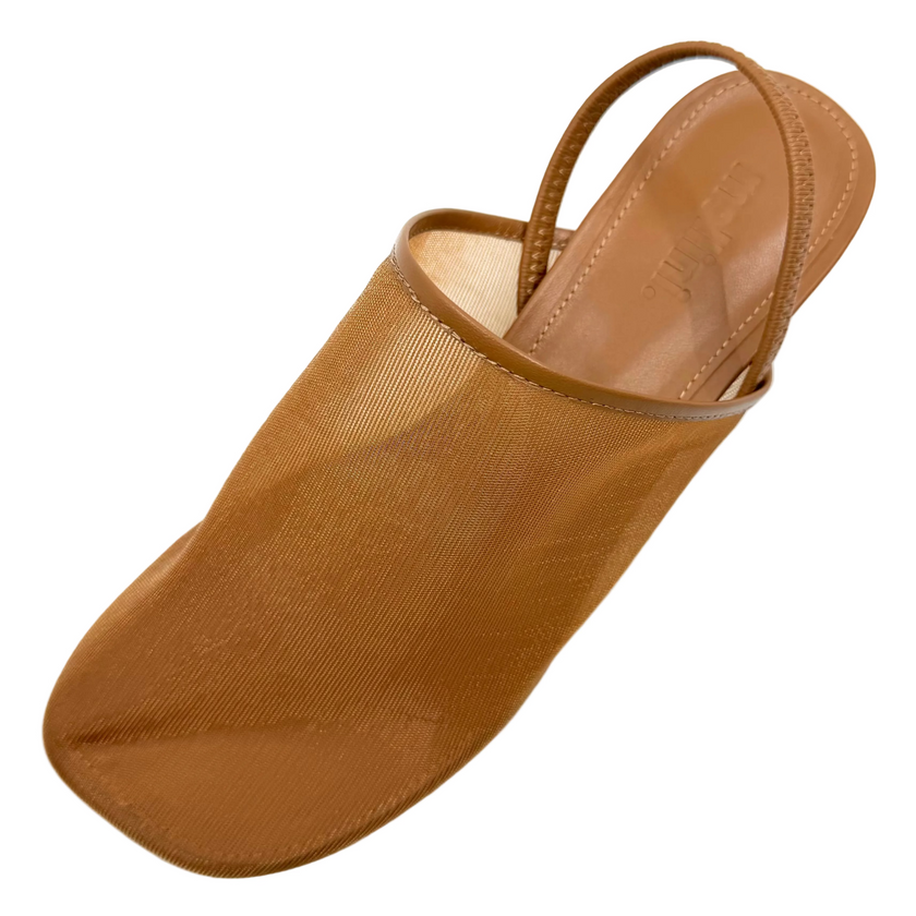 Mollini Ican Mesh Leather Heels Tan