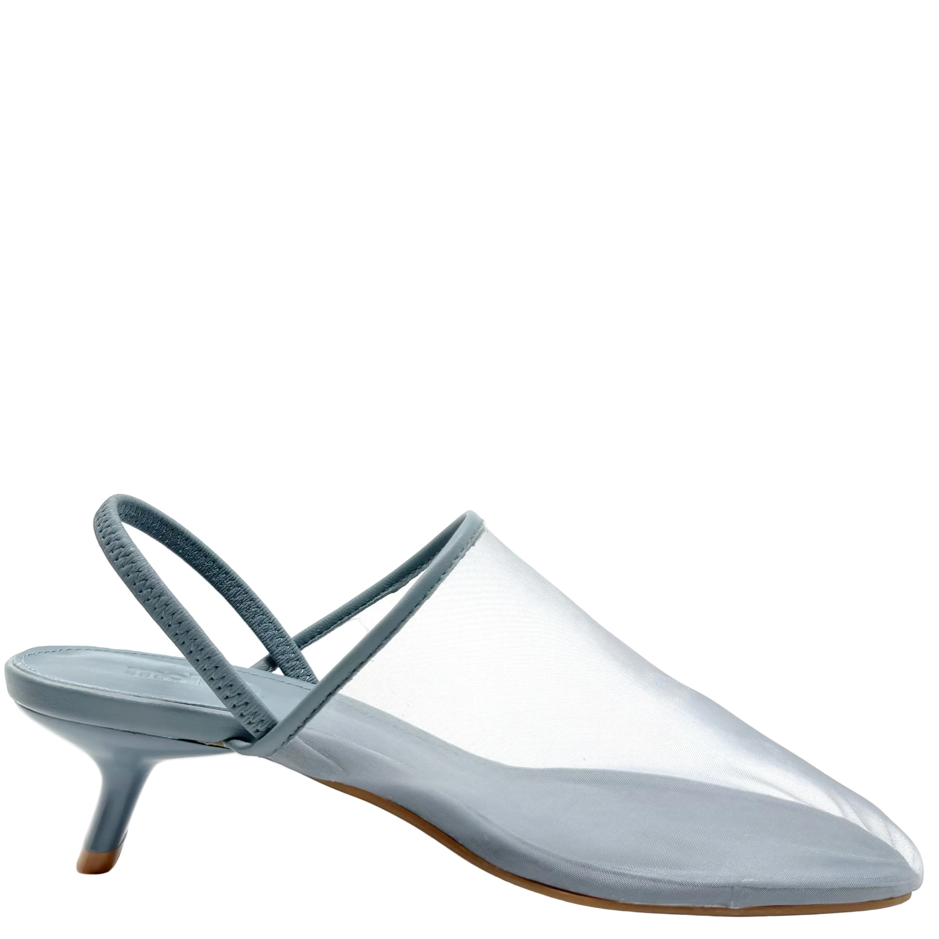 Mollini Ican Mesh Leather Heels Dusty Blue