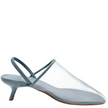 Mollini Ican Mesh Leather Heels Dusty Blue