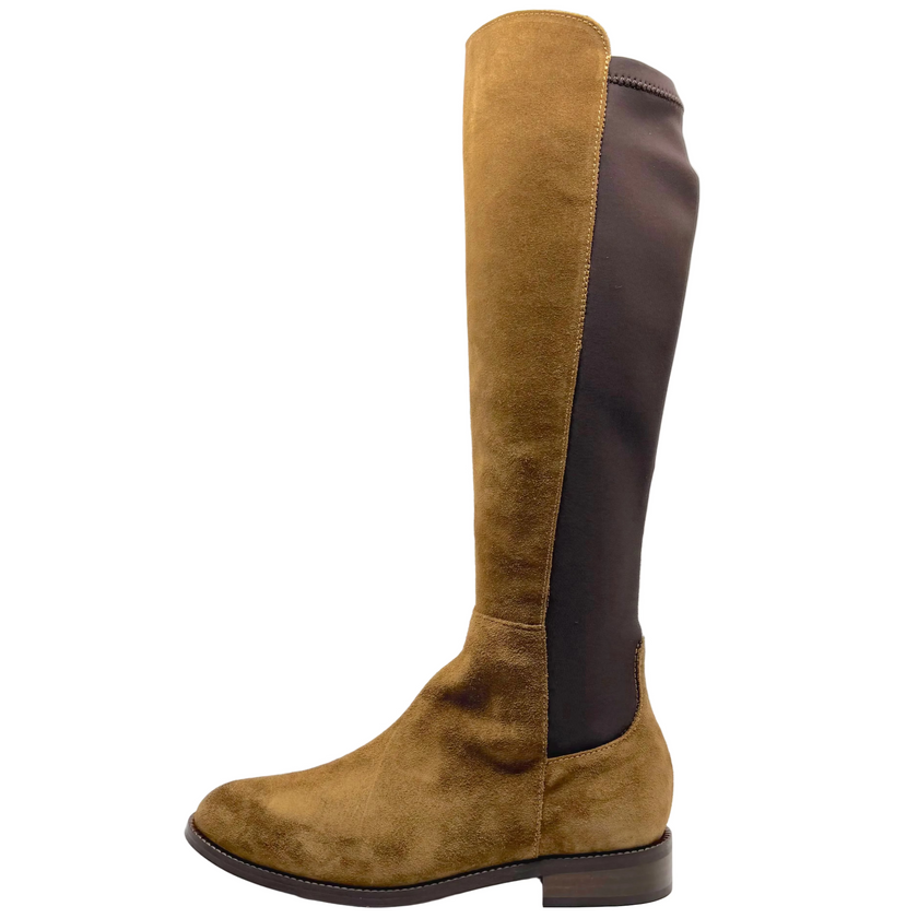 Lucia Viguera 8076 Long Boots Vitelo Tabac Suede