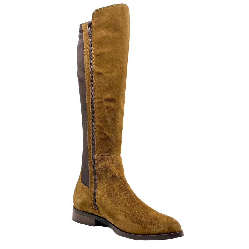 Lucia Viguera 8076 Long Boots Vitelo Tabac Suede