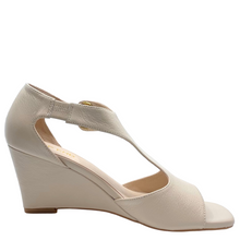 Load image into Gallery viewer, Top End Harnece Milk Leather Wedge Heels

