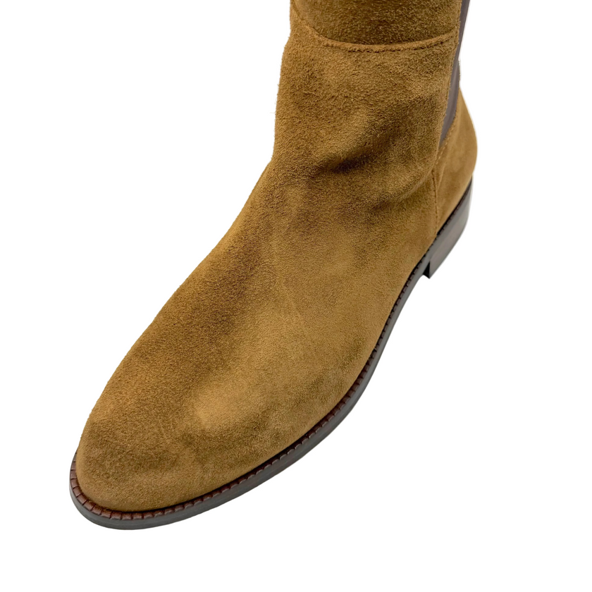 Lucia Viguera 8076 Long Boots Vitelo Tabac Suede