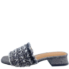 Load image into Gallery viewer, Valerio Conte VC455068 Fringed Denim Mules Preto
