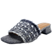 Valerio Conte VC455068 Fringed Denim Mules Preto