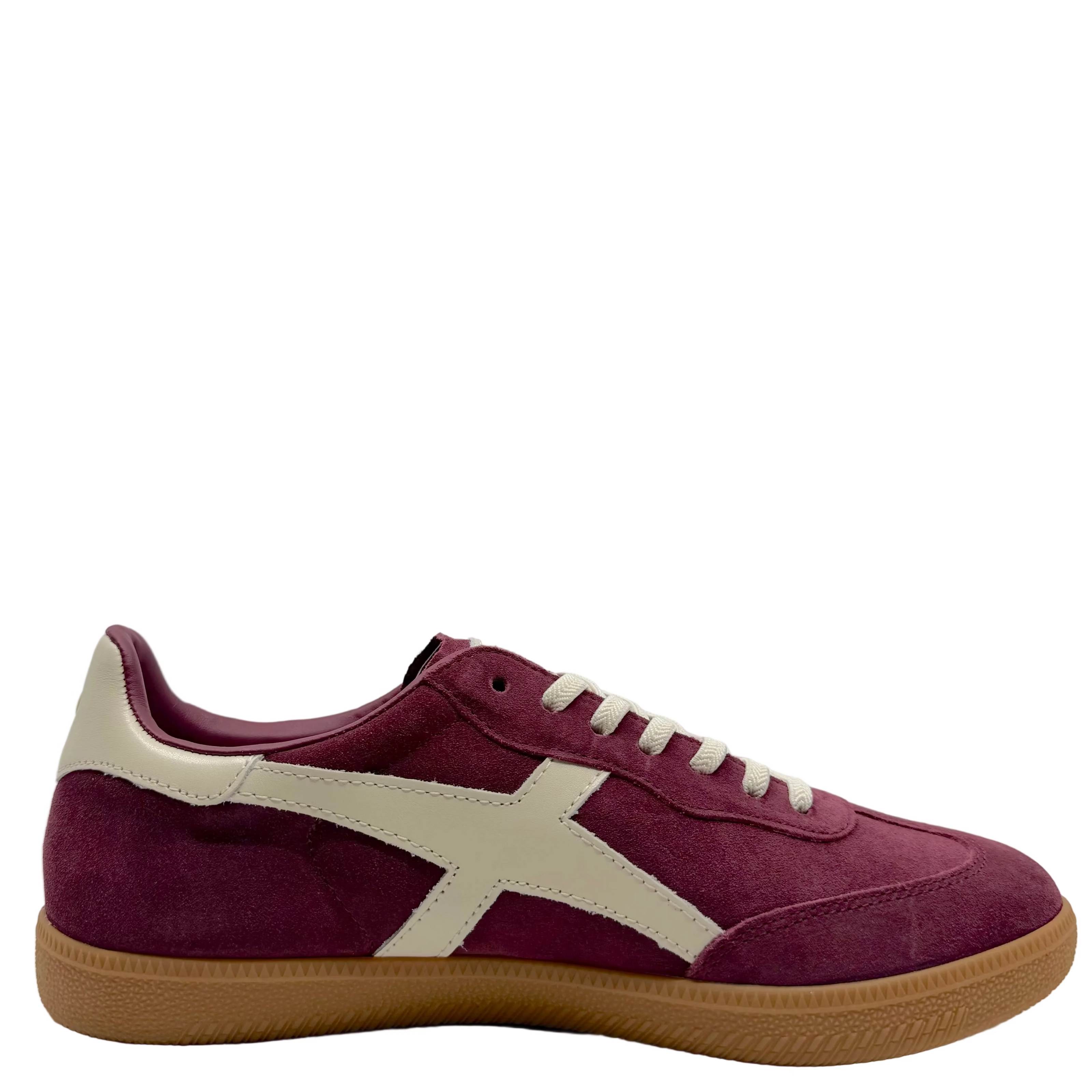 Goodsole 2001 Crossroads Sneakers Grape Burgandy/ Ivory Suede